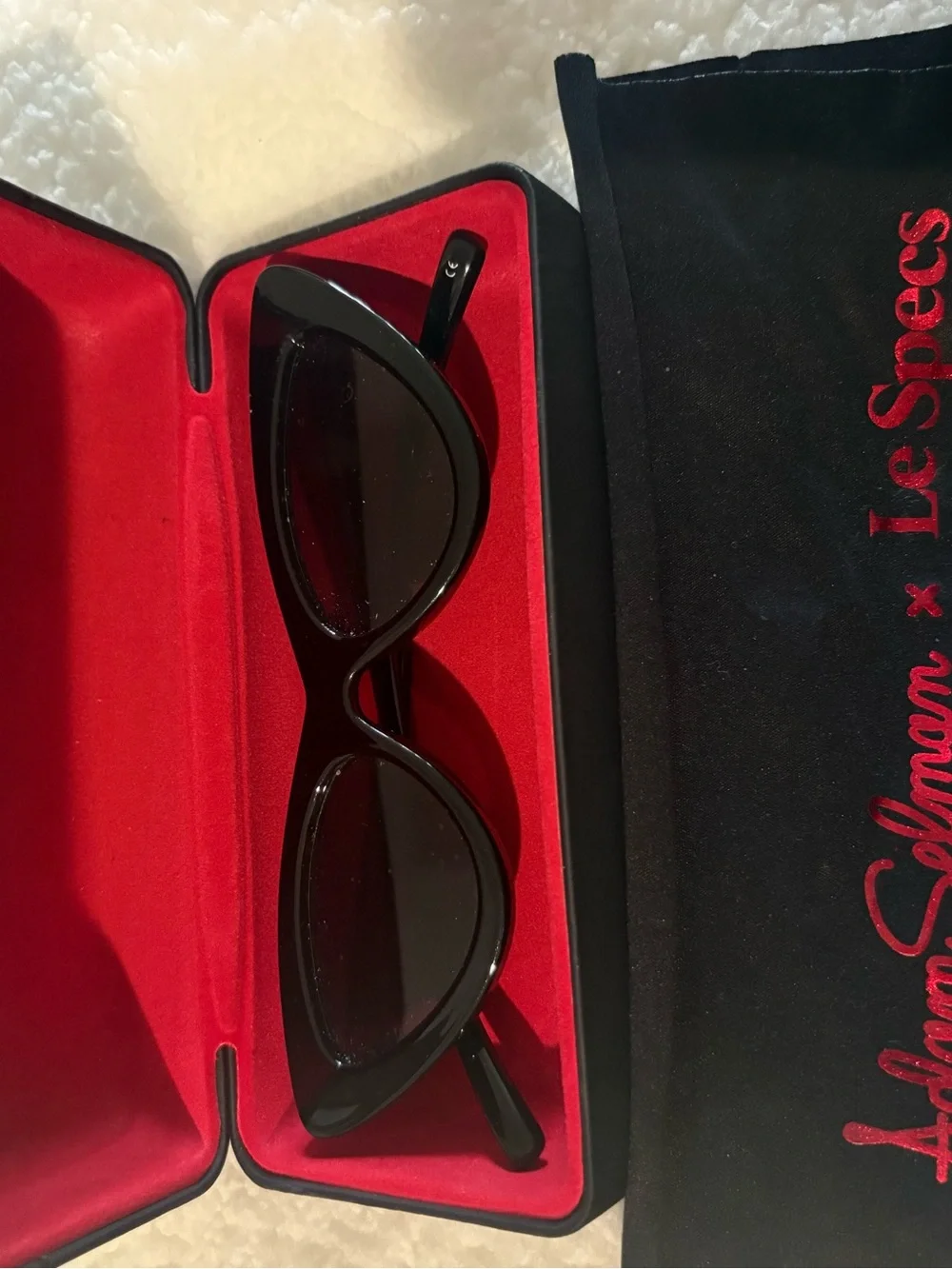 Authentic Skinny Le Specs x Adam Selman Black Cat Eye Sunglasses